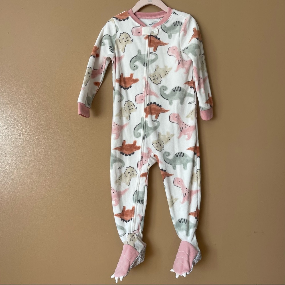 Carter’s 2T Dinosaur Fleece One-Piece Pajamas